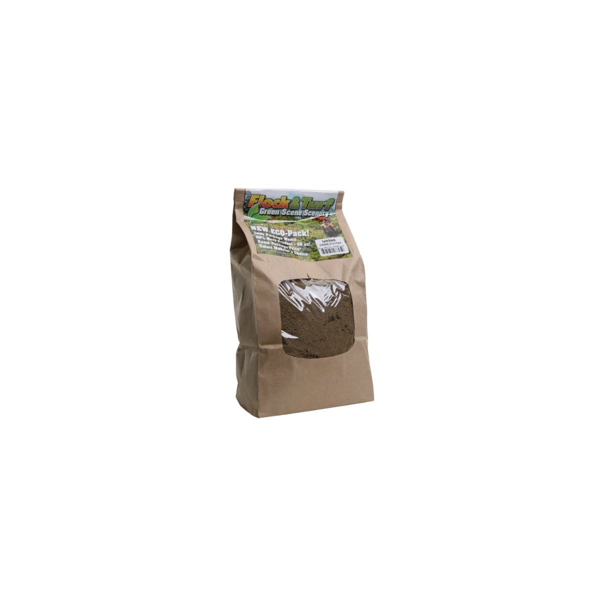 Flock & Turf Ground Cover ECO Pack Bag -- Earth Blend 48oz 1.4l, All Scales, Scenic Express 889E