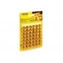 Grass Tufts XL -- Blooming Yellow Flowers 3/8′ 9mm Fiber Tufts pkg(42), All Scales, Noch Gmbh & Co 7043