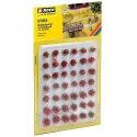 Grass Tufts Mini Set -- Blooming Red 1/4′ 6mm pkg(42), All Scales, Noch Gmbh & Co 7035