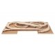 Martinstadt Layout Kit for European Sectional Track -- Wood Subroadbed w/Risers Only 95-11/16 x 5, HO, Noch Gmbh & Co 53610