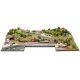 Martinstadt Layout Kit for European Sectional Track -- Wood Subroadbed w/Risers Only 95-11/16 x 5, HO, Noch Gmbh & Co 53610