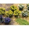 Flowering Shrubs -- Purple, Yellow, White pkg(48), HO, Bachmann Industries 32515