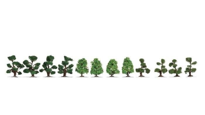 Ornamental Bushes -- 12 Pieces, 1-7/16 - 1-15/16′ 4cm - 5cm, All Scales, Noch Gmbh & Co 21546