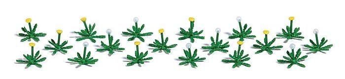 Dandelions - Assembled -- pkg(18), HO, Busch Gmbh & Co Kg 1246