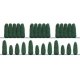 Trees of Life Shrubs - Assembled -- 3 Rows of 5 & 12 Freestanding Shrubs, 3/4 - 1-3/16′ 2 - 3, HO, Busch Gmbh & Co Kg 1270