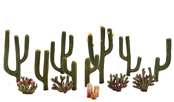 Cactus - Woodland Classics(TM) Ready Made Trees(TM) -- 1/2 to 2-1/2′ 1.3 to 6.4cm pkg(1, All Scales, Woodland Scenics 3600