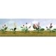 Assorted Flower Plants -- Set 3 pkg(10), O, JTT Miniature Tree 95562
