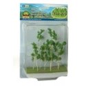 Woods Edge Trees -- Pastel Green 4 to 5-1/2′ pkg(8), All Scales, JTT Miniature Tree 95621