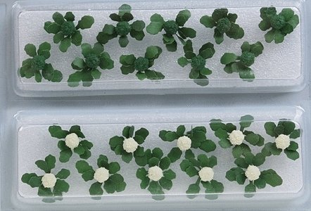 Broccoli & Cauliflower -- 5/8′ 1.6cm Tall pkg(20), O, JTT Miniature Tree 95530