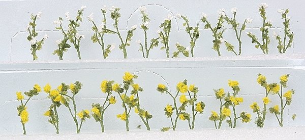 Daisies -- 7/8′ 2.2cm Tall pkg(24), O, JTT Miniature Tree 95544