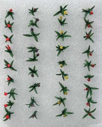 Tulips -- 1′ 5cm (Assorted Colors) pkg(36), All Scales, JTT Miniature Tree 95555