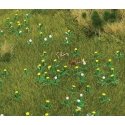 Dandelion Patch - Kit -- 60 White & 60 Yellow 5-13/16 x 4-1/8′ 14.8 x 10.5cm, HO, Busch Gmbh & Co Kg 1220