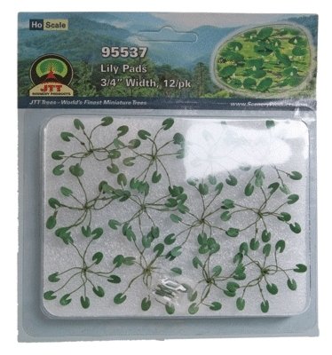 Lily Pads -- 3/4′ 1.9cm Wide pkg(12), HO, JTT Miniature Tree 95537