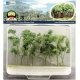 Woods Edge Trees -- Green - 3 to 3-1/2′ 7.6 to 8.9cm pkg(9), All Scales, JTT Miniature Tree 95617