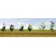 Assorted Flower Plants -- Set 4 pkg(10), O, JTT Miniature Tree 95564