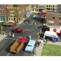 Asphalt Street System -- Straight Sections pkg(10) with Accessories, HO, Walthers Cornerstone 3195