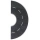 Flexible Self Adhesive Paved 2-Lane Curve -- White Markings, HO, Busch Gmbh & Co Kg 9711