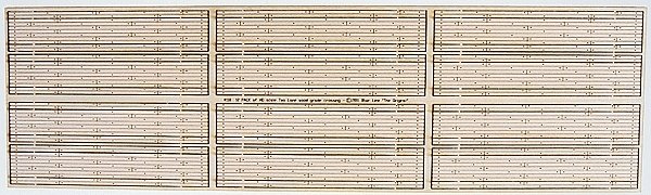 Two-Lane Wood Grade Crossing -- Laser-Cut Wood - Kit pkg(12), HO, Blair Line 118