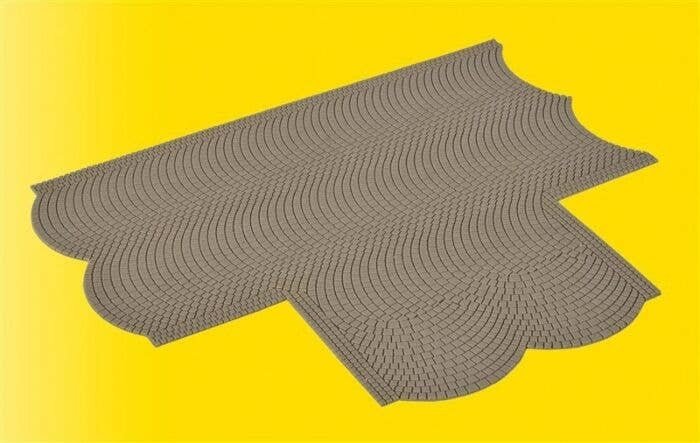 Cobblestone Street T Intersection -- 8-11/16 x 7-11/16′ 22 x 19.5cm, HO, Vollmer Gmbh 48243