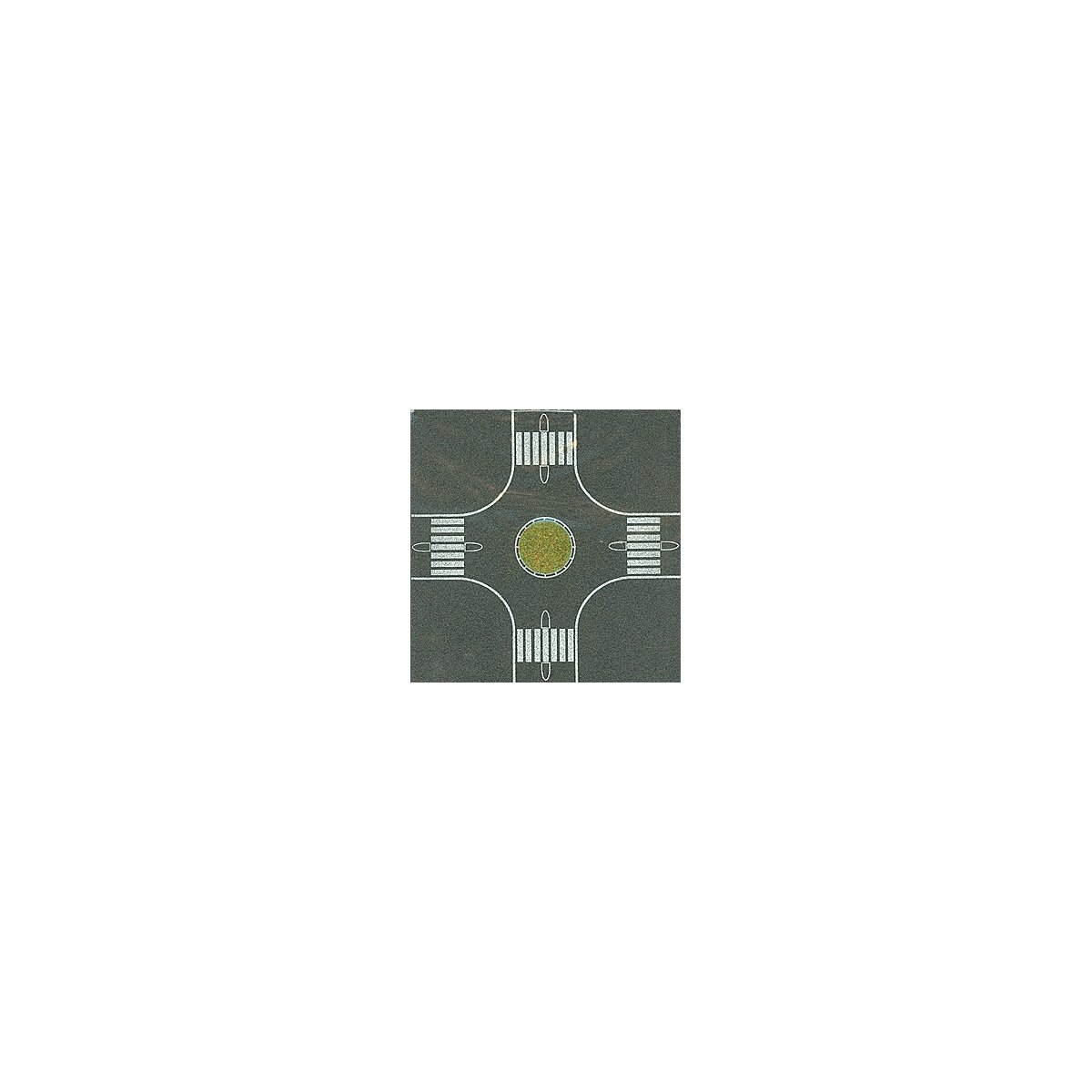 Streets/Roadway 4-Way Roundabout -- 6-3/8 x 6-3/8′ 16 x 16cm, N, Busch Gmbh & Co Kg 1102