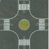 Streets/Roadway 4-Way Roundabout -- 6-3/8 x 6-3/8′ 16 x 16cm, N, Busch Gmbh & Co Kg 1102