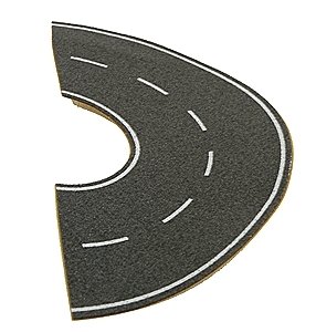 Street Curve -- Matches 1-1/2` 4cm Wide Lane, 4-3/4` 12cm Diameter, N, Busch Gmbh & Co Kg 7099