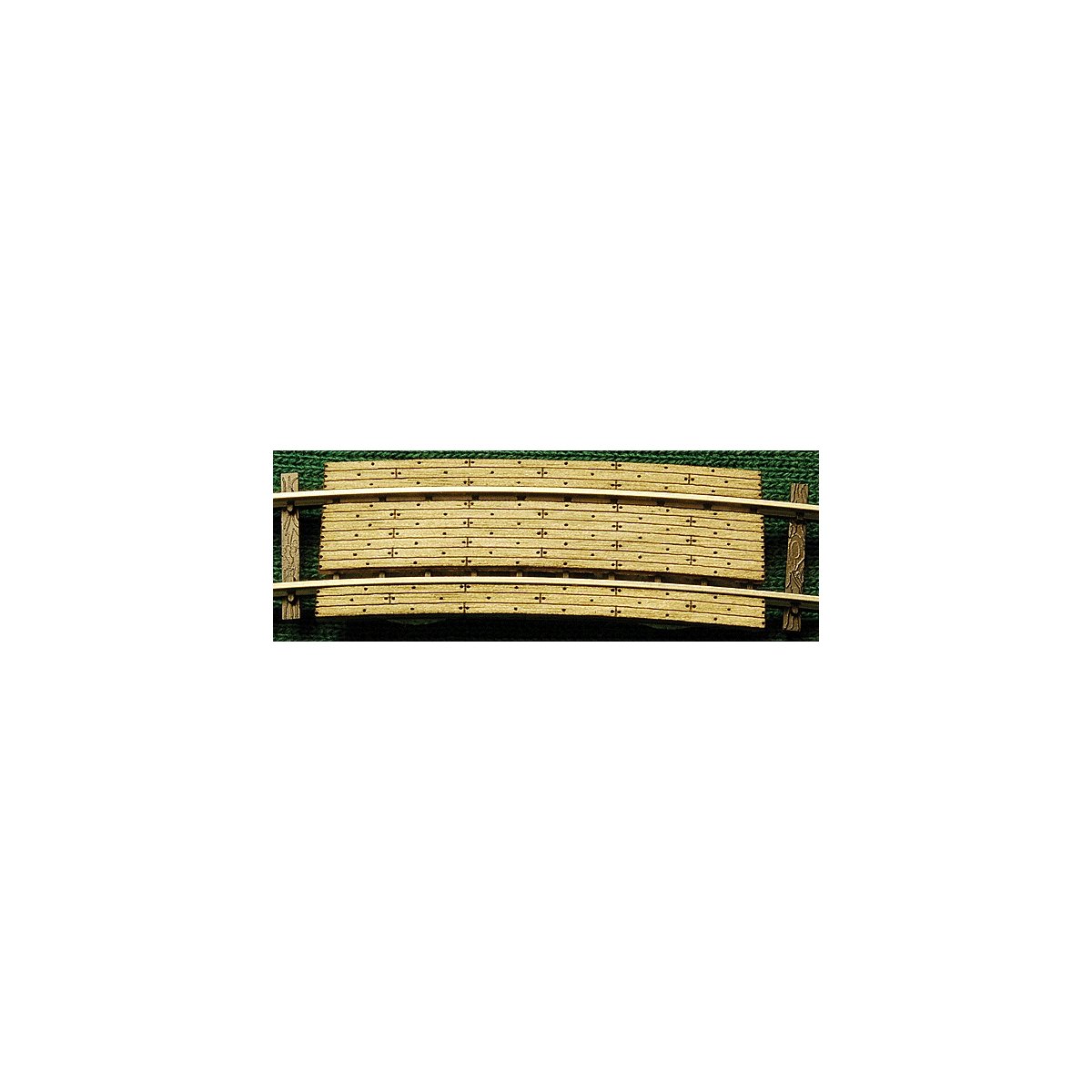 Grade Crossing pkg(2) -- 11′ Radius Curve - Fits Code 100 Rail, N, GCLaser 1273