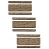 Weathered 1-Lane Wood Grade Crossing -- Kit pkg(3), N, Blair Line 14