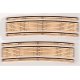 2-Lane Curved Laser-Cut Wood Grade Crossing 2-Pack -- 25-27′ Radius, HO, Blair Line 112