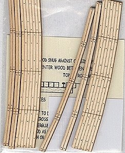 Laser-Cut Curved 2-Lane Wood Grade Crossing pkg(2) -- 15′ 38.1cm Radius, HO, Blair Line 125