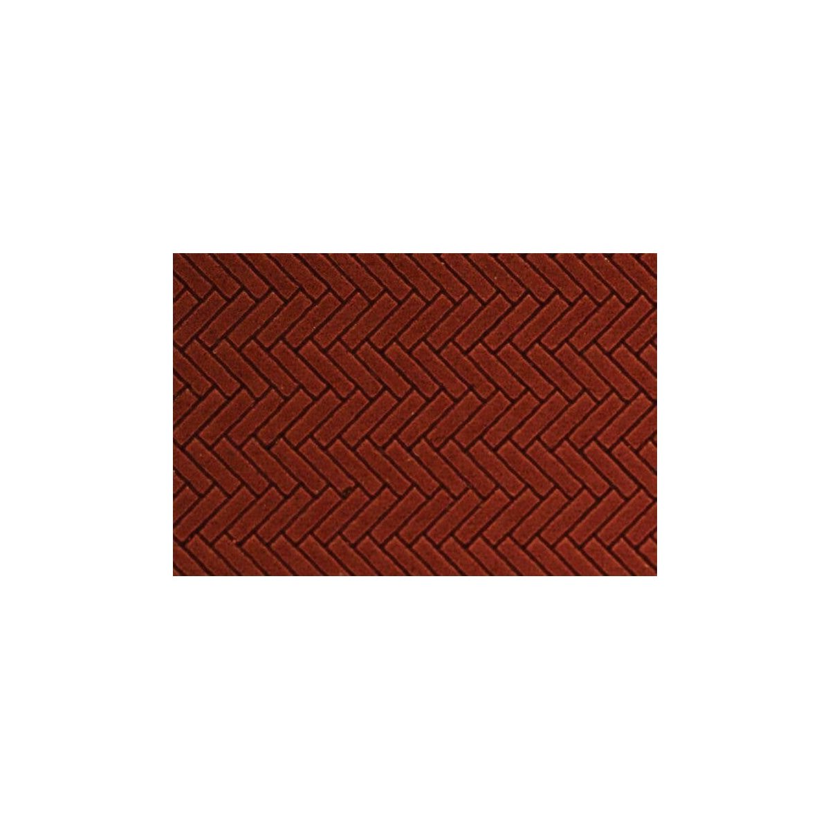 Flexible Herringbone Dark Red Brick Sheet -- Medium for HO Scale: 3/32′ Brick, All Scales, Chooch Enterprises 8663