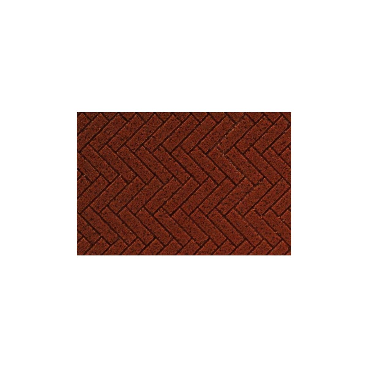 Flexible Herringbone Dark Red Brick Sheet -- Large for HO, S & O Scales 1/8′ Brick, All Scales, Chooch Enterprises 8665