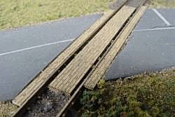 Grade Crossing pkg(2) -- Straight - Fits Code 100 Rail, N, GCLaser 1271