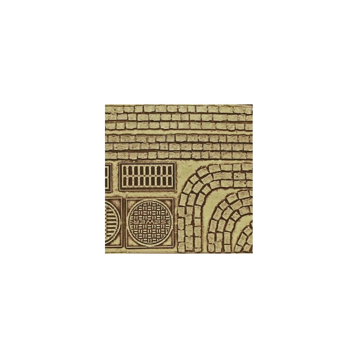 Flexible Roadway - Cobblestone Street Details -- Medium for HO Scale (Matches 214-8656, All Scales, Chooch Enterprises 8657
