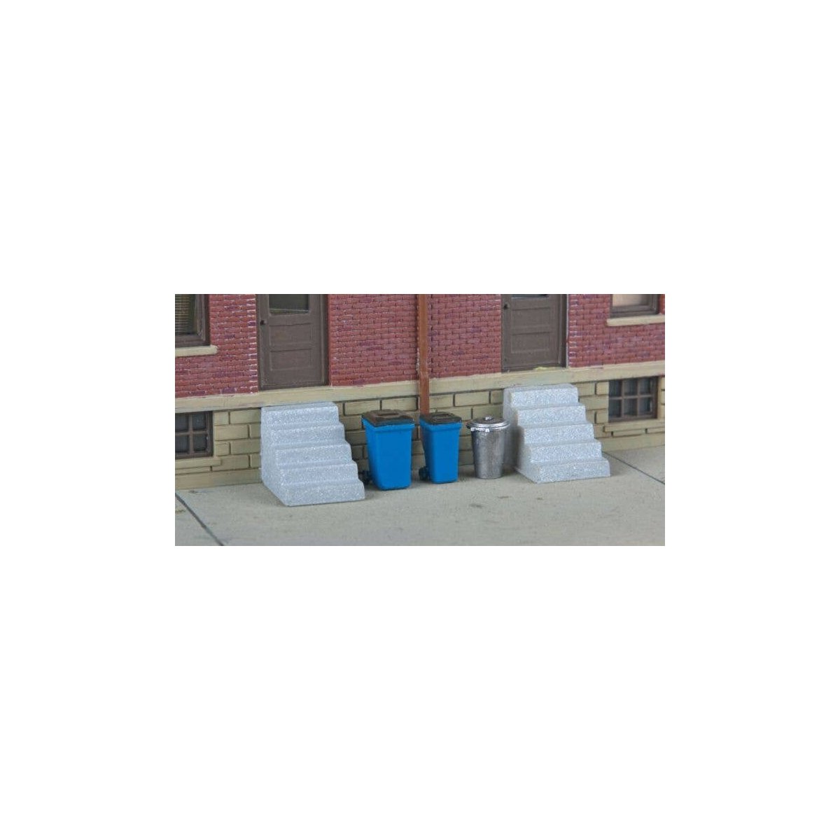 Vintage Garbage Cans & Recycling Bins -- Kit (20), HO, Walthers SceneMaster 4127