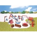 Playground Accessories - Kit -- Includes Tire Swing, Swing Set, Slide, Sandpit, Monkey Bars & 6 Mor, HO, Faller Gmbh 180576