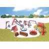 Playground Accessories - Kit -- Includes Tire Swing, Swing Set, Slide, Sandpit, Monkey Bars & 6 Mor, HO, Faller Gmbh 180576