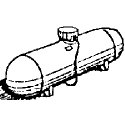 LP Gas Tank, HO, Scale Scenics 3505