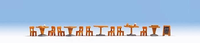Coffee Shop Tables & Chairs, HO, Noch Gmbh & Co 14824