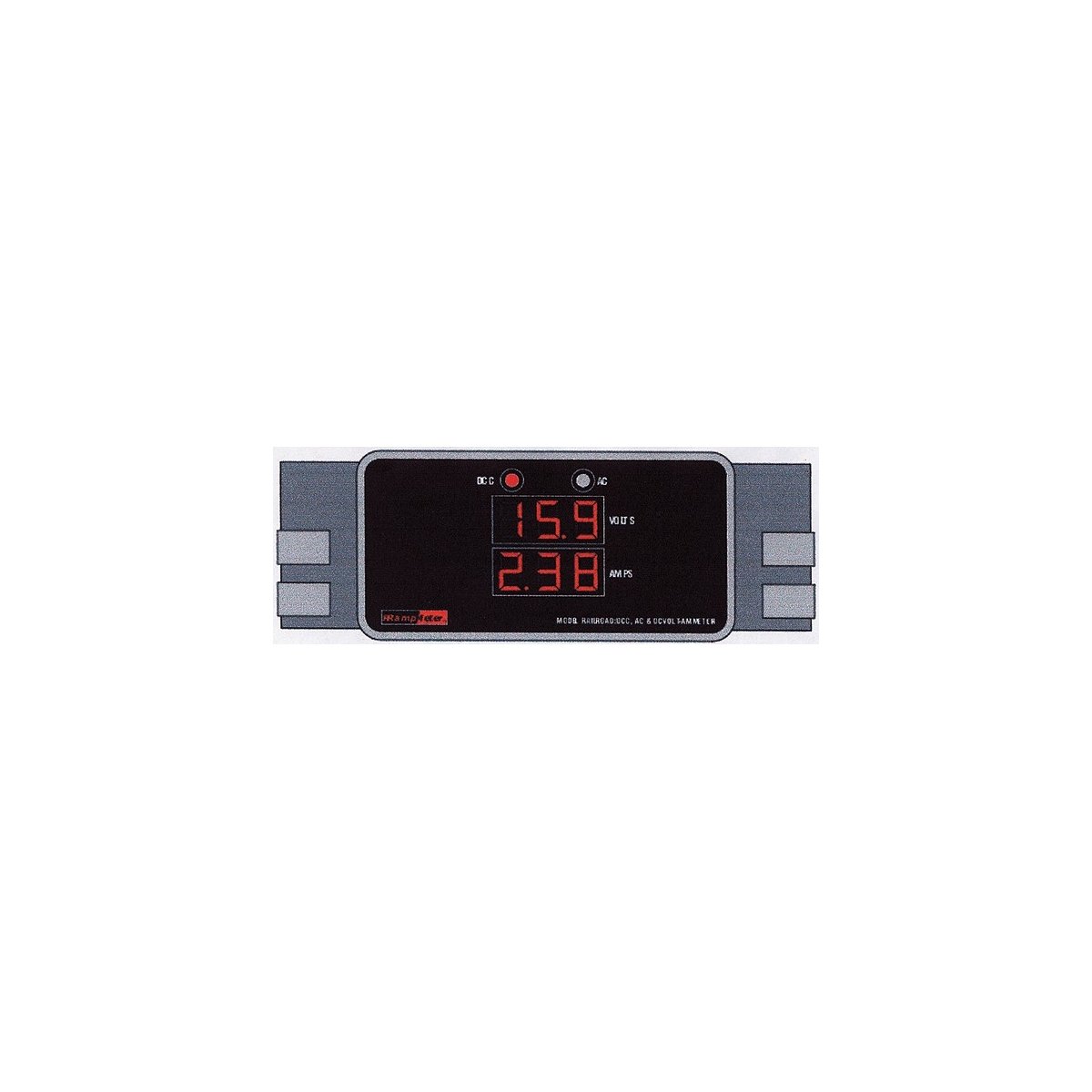 RRampmeter Digital Meter for DCC, DC & AC Volts & Amps -- Version II - Enclosed w/Clip Leads, ALL, DCC Specialties RAMPMETER2