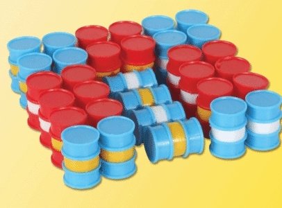 Assorted Oil Drums pkg(24), HO, Kibri 39386