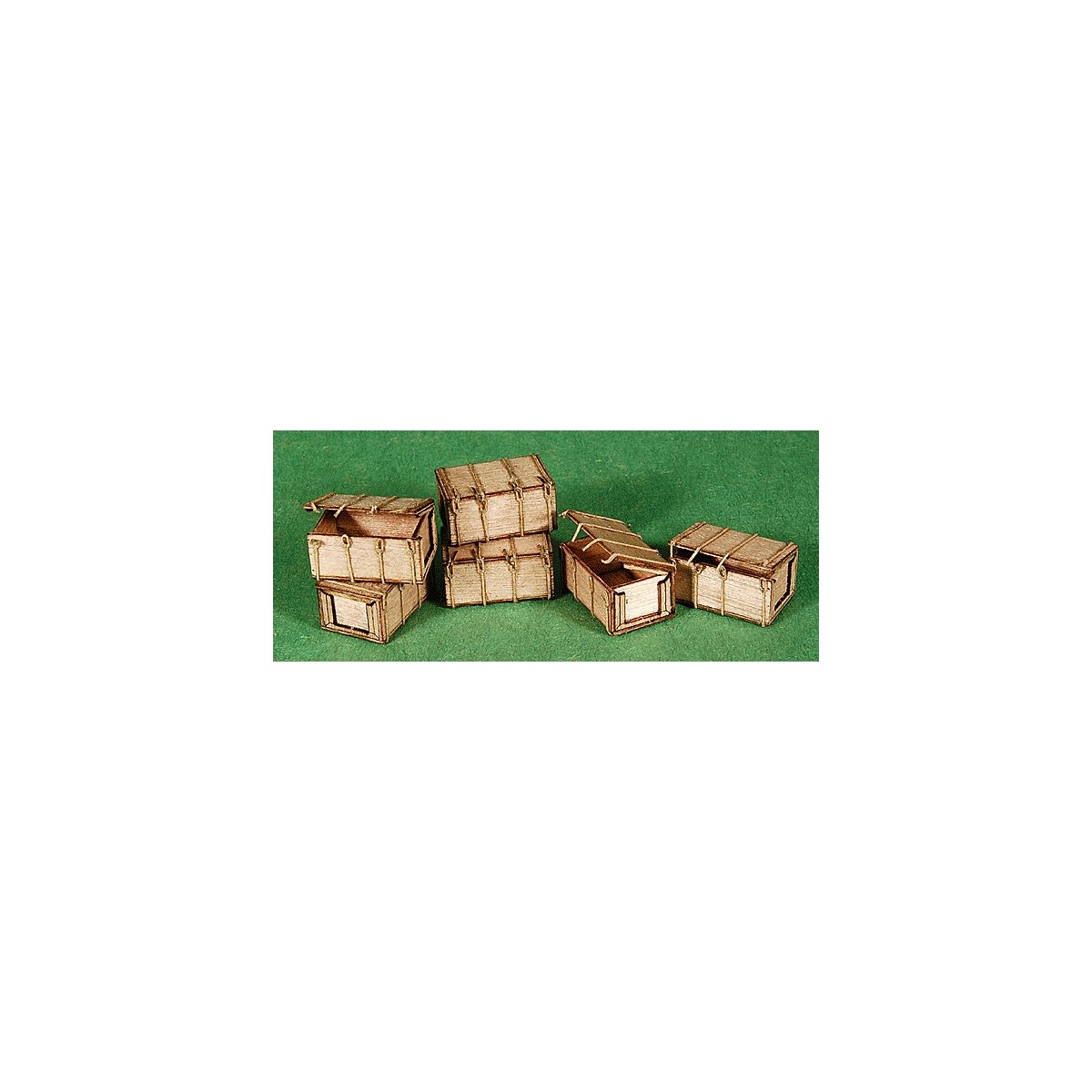 Wood Crates Kit -- 5 pkg(6) 17/32 x 11/32 x17/64′ 1.3 x .9 x 7cm, All Scales, GCLaser 91015