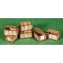 Wood Crates Kit -- 5 pkg(6) 17/32 x 11/32 x17/64′ 1.3 x .9 x 7cm, All Scales, GCLaser 91015