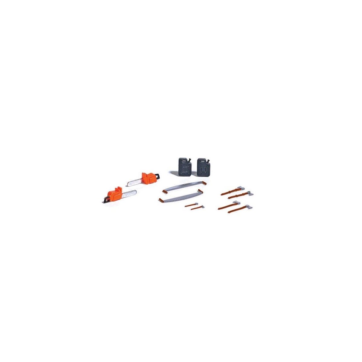 Logging Details -- 2 Chainsaws, 2 Long Saws, 6 Assorted Axes, 2 Gas Cans), HO, Busch Gmbh & Co Kg 7790