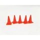 Traffic Cones pkg(5), HO, ALL SCALE MINIATURES 870661