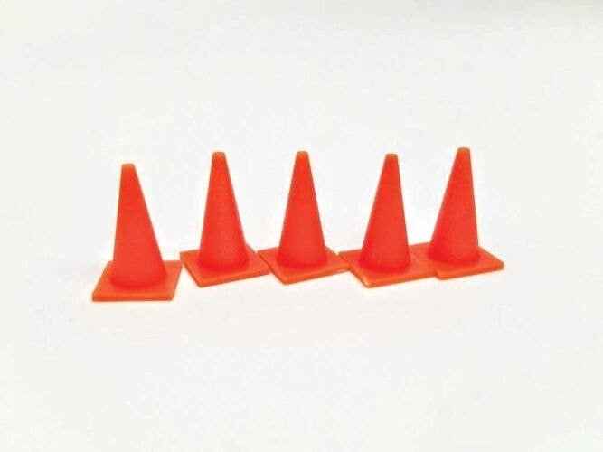Traffic Cones pkg(5), HO, ALL SCALE MINIATURES 870661