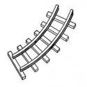 24′ Gauge Mine Track -- Curved pkg(4), HO, Alexander Scale 2805