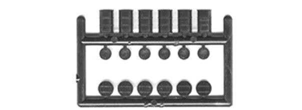 55-Gallon Drums w/Steel & Wood Lids -- Set of 12, N, Tichy Train Group 2604