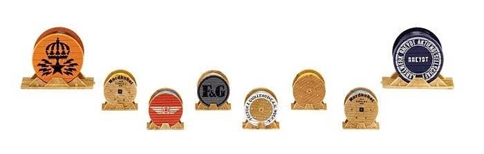 Cable Reels on Bases -- pkg(8), HO, Wiking 1831