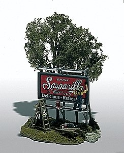Mini-Scene(TM) Unpainted Metal Kit -- The Sign Painter (Roadside Billboard), HO, Woodland Scenics 105